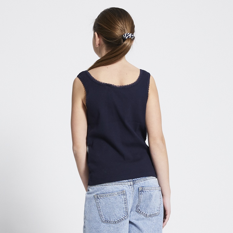 Ribbed tank top "Nalie" Navy